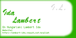 ida lambert business card